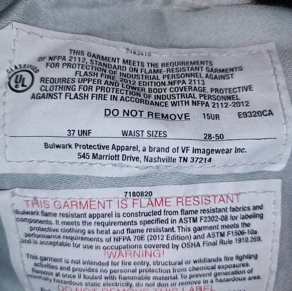 Bulwark Heavyweight Excel FR Flame Resistant Denim Jeans Carpenter 36 x 30 - Picture 4 of 4